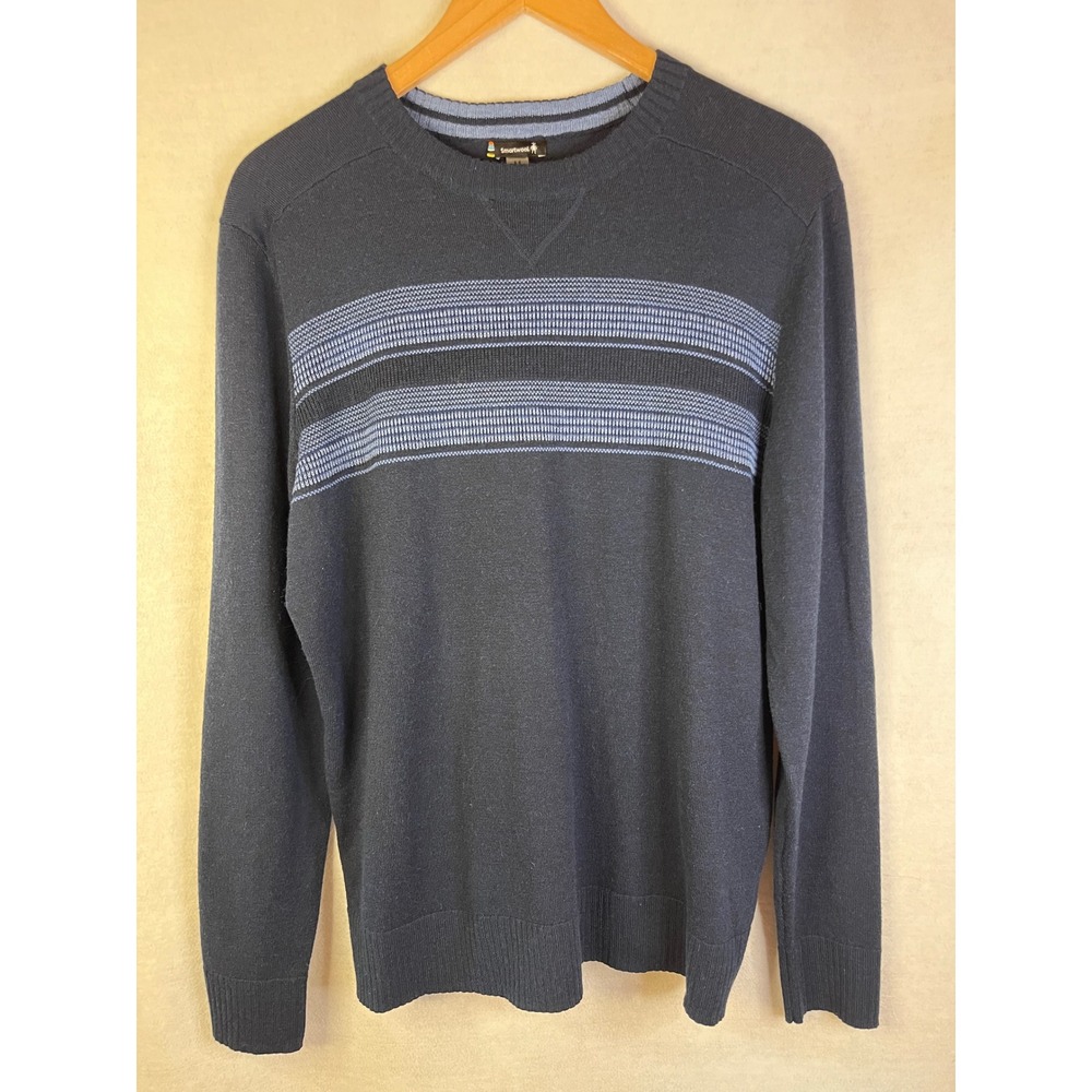 Smartwool Men's Sparwood Stripe Crew Sweater Navy Sz M